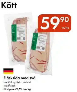 Snabbgross Fläsksida med svål erbjuda