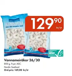 Snabbgross Vannameiräkor 26/30 erbjuda
