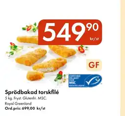 Snabbgross Sprödbakad torskfilé erbjuda