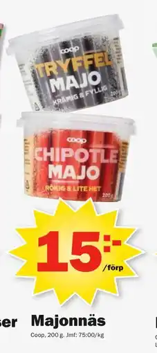 Pekås Majonnäs, SEK 15 erbjuda