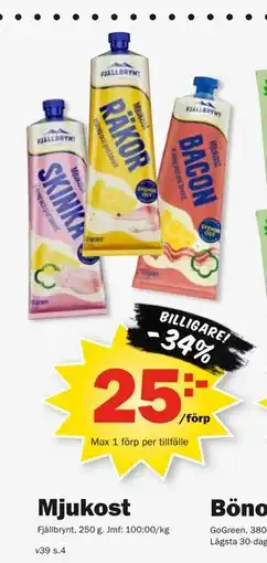 Pekås Mjukost, SEK 25 erbjuda