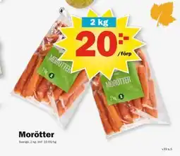 Pekås Morötter, SEK 20 erbjuda
