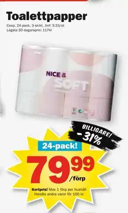 Pekås Toalettpapper, Medlemspris erbjuda