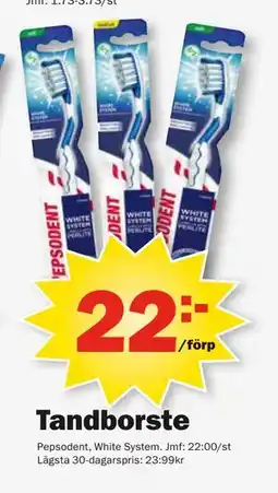 Pekås Tandborste, SEK 22 erbjuda