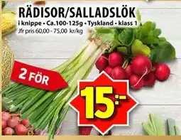 Matvärlden Tensta RÄDISOR/SALLADSLÖK, SEK 15 erbjuda