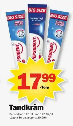 Pekås Tandkräm, SEK 17.99 erbjuda