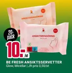 ÖoB BE FRESH ANSIKTSSERVETTER, SEK 10 erbjuda