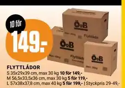 ÖoB FLYTTLÅDOR, Medlemspris erbjuda