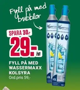 ÖoB FYLL PÅ MED WASSERMAXX KOLSYRA, SEK 29 erbjuda
