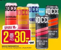 ÖoB NOCCO ENERGIDRYCK, SEK 30 erbjuda