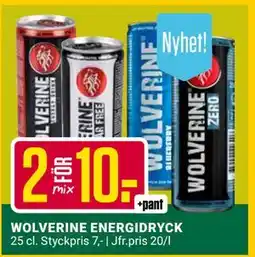 ÖoB WOLVERINE ENERGIDRYCK, SEK 10 erbjuda