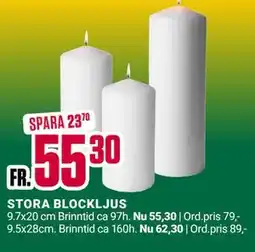 ÖoB STORA BLOCKLJUS erbjuda