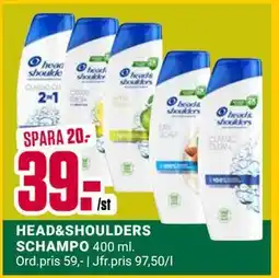 ÖoB HEAD&SHOULDERS SCHAMPO, SEK 39 erbjuda