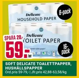 ÖoB SOFT DELICATE TOALETTPAPPER, HUSHÅLLSPAPPER, SEK 59 erbjuda