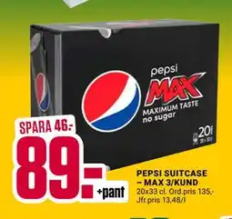 ÖoB PEPSI SUITCASE – MAX 3/KUND, SEK 89 erbjuda