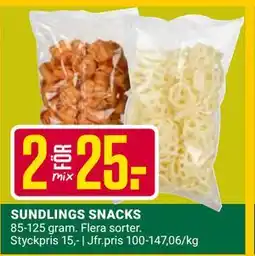 ÖoB SUNDLINGS SNACKS, SEK 25 erbjuda