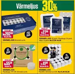 ÖoB Värmeljus erbjuda