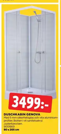Jem&Fix DUSCHKABIN GENOVA, SEK 3499 erbjuda