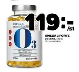 Coop Daglivs OMEGA 3 FORTE, SEK 119 erbjuda