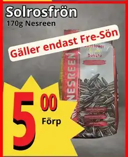 Supergrossen Solrosfrön, SEK 5 erbjuda