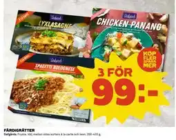 Coop Daglivs FÄRDIGRÄTTER, SEK 99 erbjuda