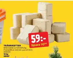 Jem&Fix TRÄBRIKETTER, SEK 59 erbjuda