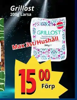 Supergrossen Grillost, SEK 15 erbjuda