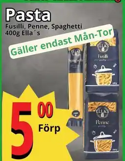 Supergrossen Pasta, SEK 5 erbjuda
