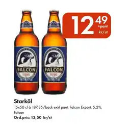 Snabbgross FALCON Starköl erbjuda