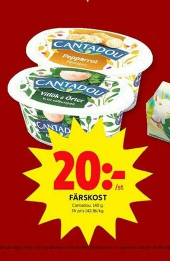 ICA Kvantum Cantadou Färskost erbjuda