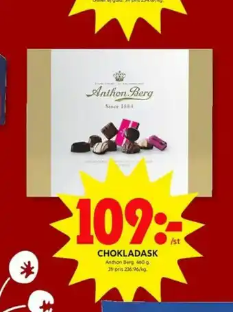 ICA Kvantum Anthon Berg Chokladask erbjuda