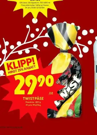 ICA Kvantum Twist Godispåsar erbjuda