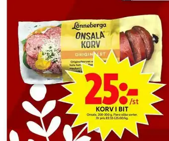 ICA Maxi Onsalakorv Korv erbjuda