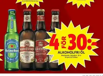 ICA Maxi Heineken 0.0 Öl erbjuda