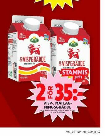 ICA Maxi Arla Vispgrädde erbjuda