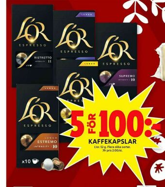 ICA Maxi L Or Kaffekapslar erbjuda