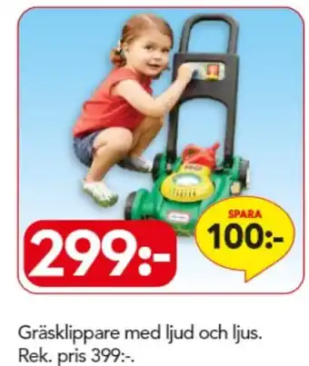 Bo Ohlsson Gräsklippare med ljud och ljus erbjuda