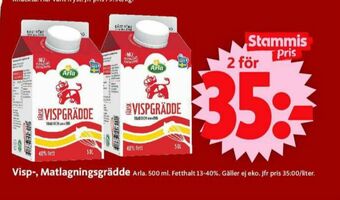ICA Supermarket Arla Vispgrädde erbjuda