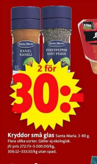 ICA Supermarket Santa Maria Kryddor erbjuda