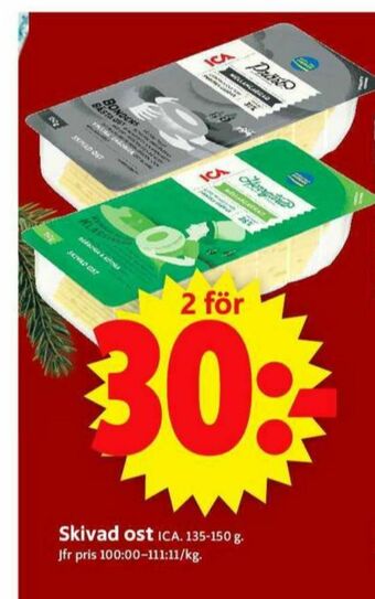 ICA Supermarket ICA Skivad ost erbjuda