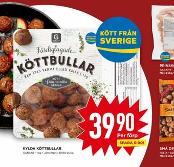 Willys Garant Köttbullar erbjuda