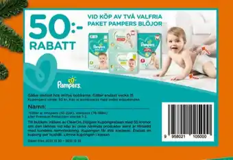 Willys Pampers Rabatt erbjuda