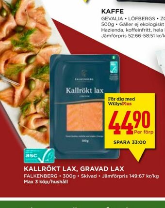 Willys Hemma Falkenberg Seafood Lax erbjuda