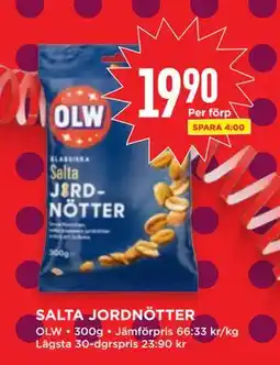 Willys SALTA JORDNÖTTER, SEK 19.9 erbjuda