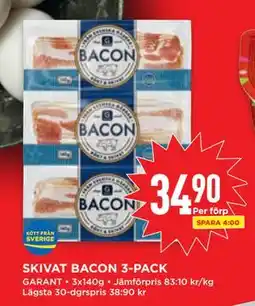 Willys SKIVAT BACON 3-PACK, SEK 34.9 erbjuda