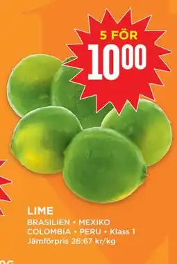 Willys LIME, SEK 10 erbjuda