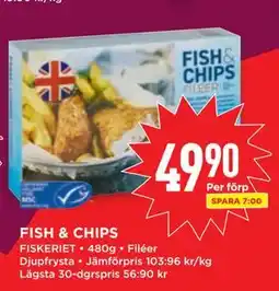 Willys FISH & CHIPS, SEK 49.9 erbjuda