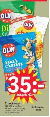 DollarStore Snacks OLW erbjuda