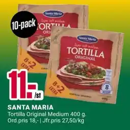 ÖoB SANTA MARIA Tortilla Original Medium 400 g erbjuda