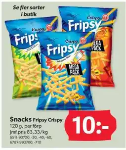 DollarStore Snacks Fripsy Crispy erbjuda